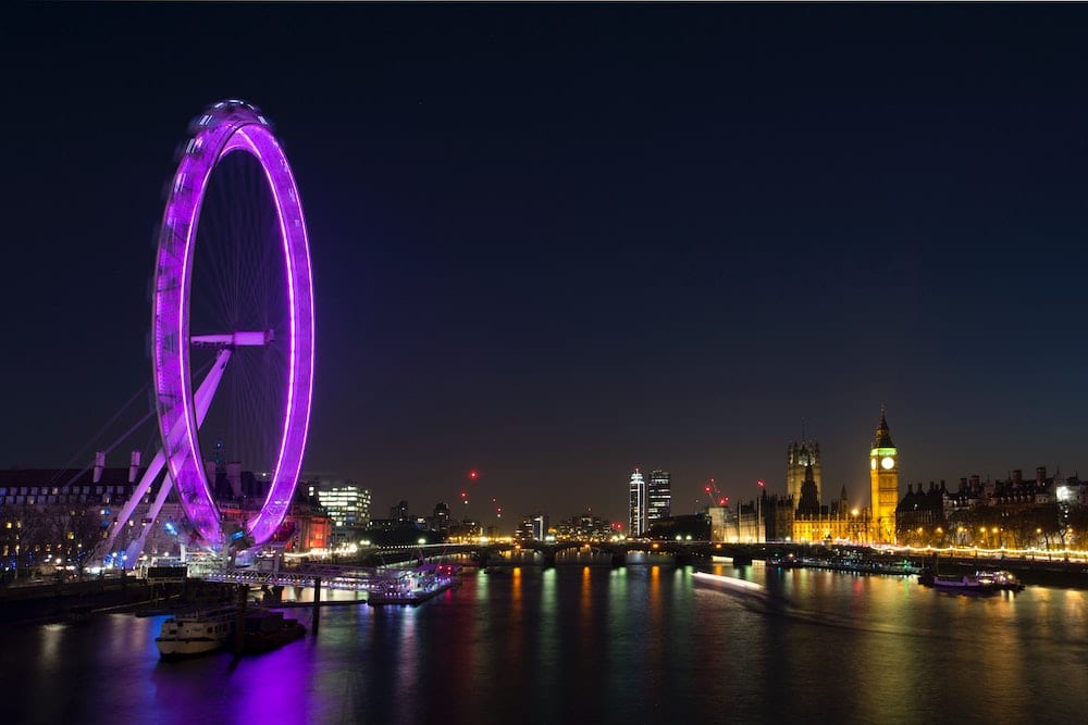 london eye at night
