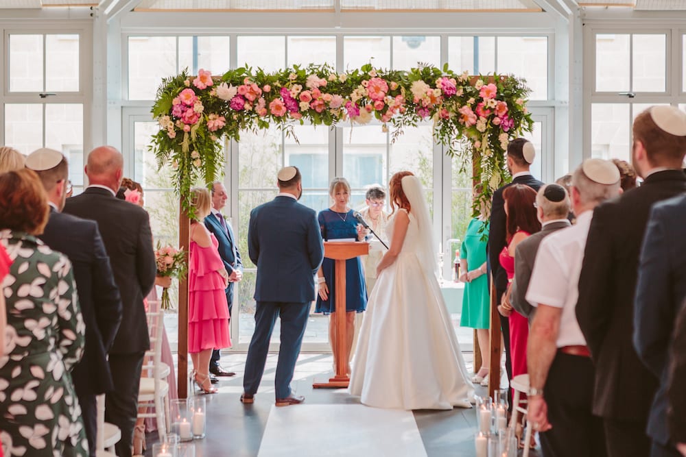 Botleys Mansion Jewish Wedding Atrium Ceremony