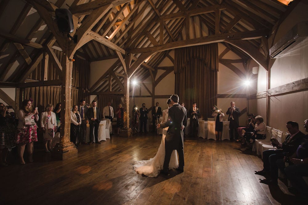 first dance cain manor newlyweds Surrey barn