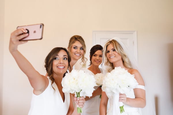Bridesmaid wedding selfie