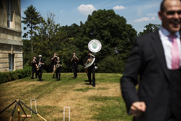 Traditional brass wedding band Surrey