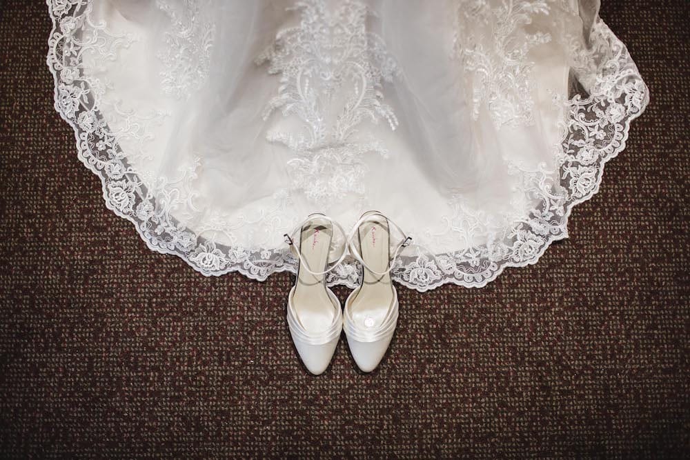 bridal shoes wedding prep details