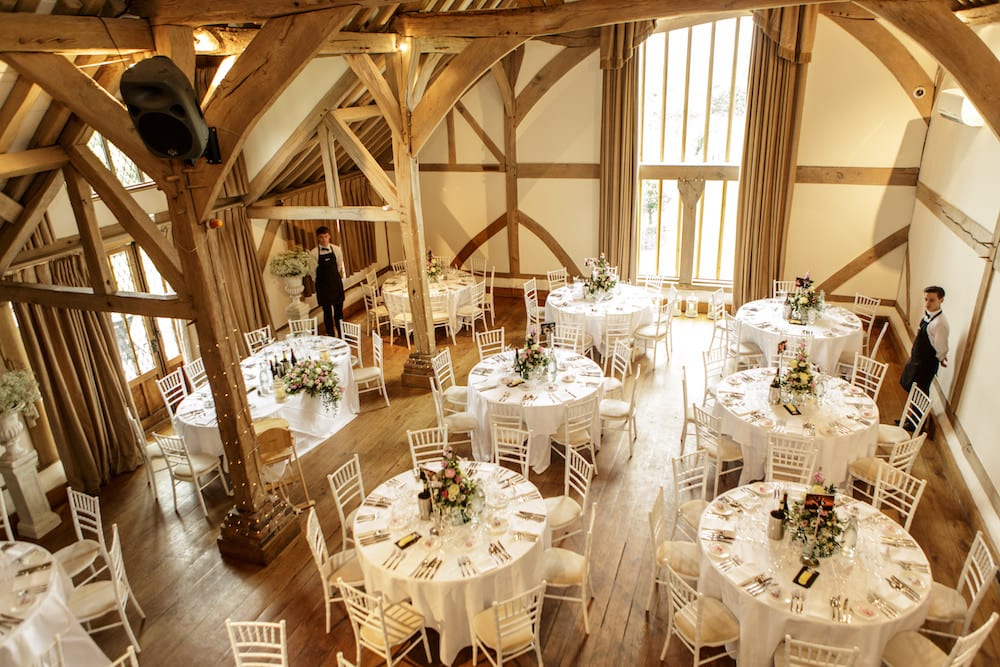 cosy barn style wedding banquet Hampshire Surrey