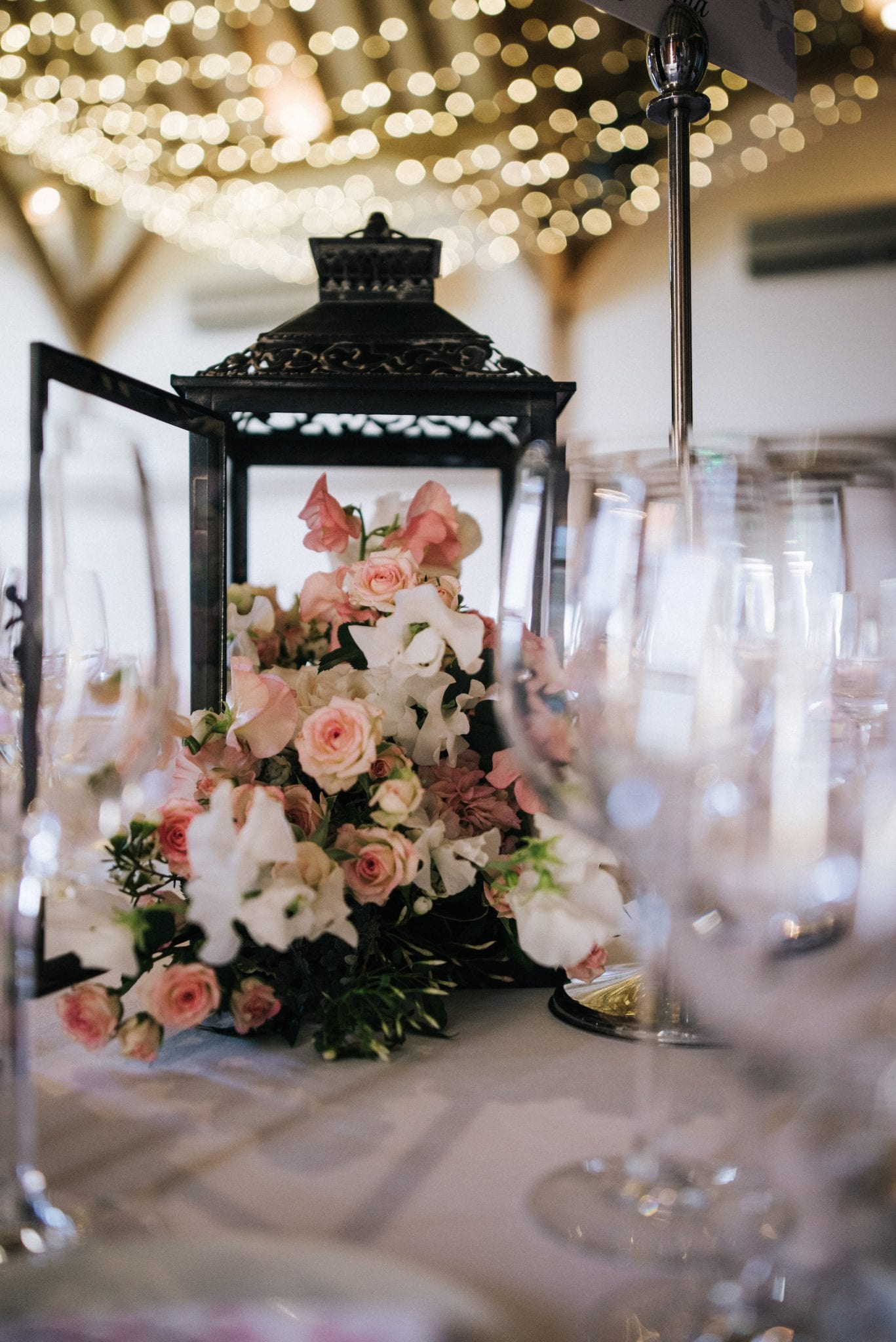round table Centrepiece floral lantern decoration inspiration