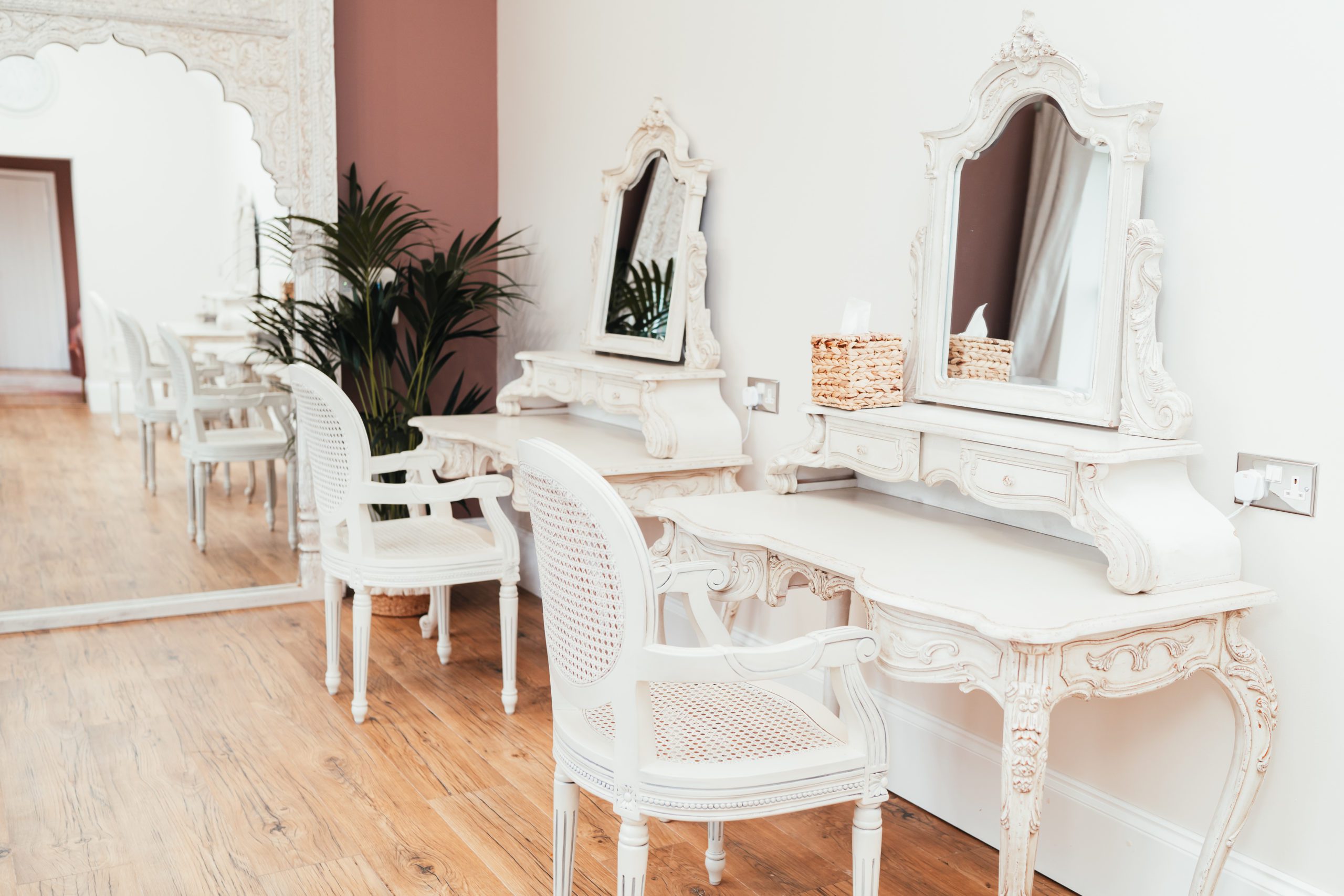 beauty preparations Getting ready room Cain Manor Hampshire