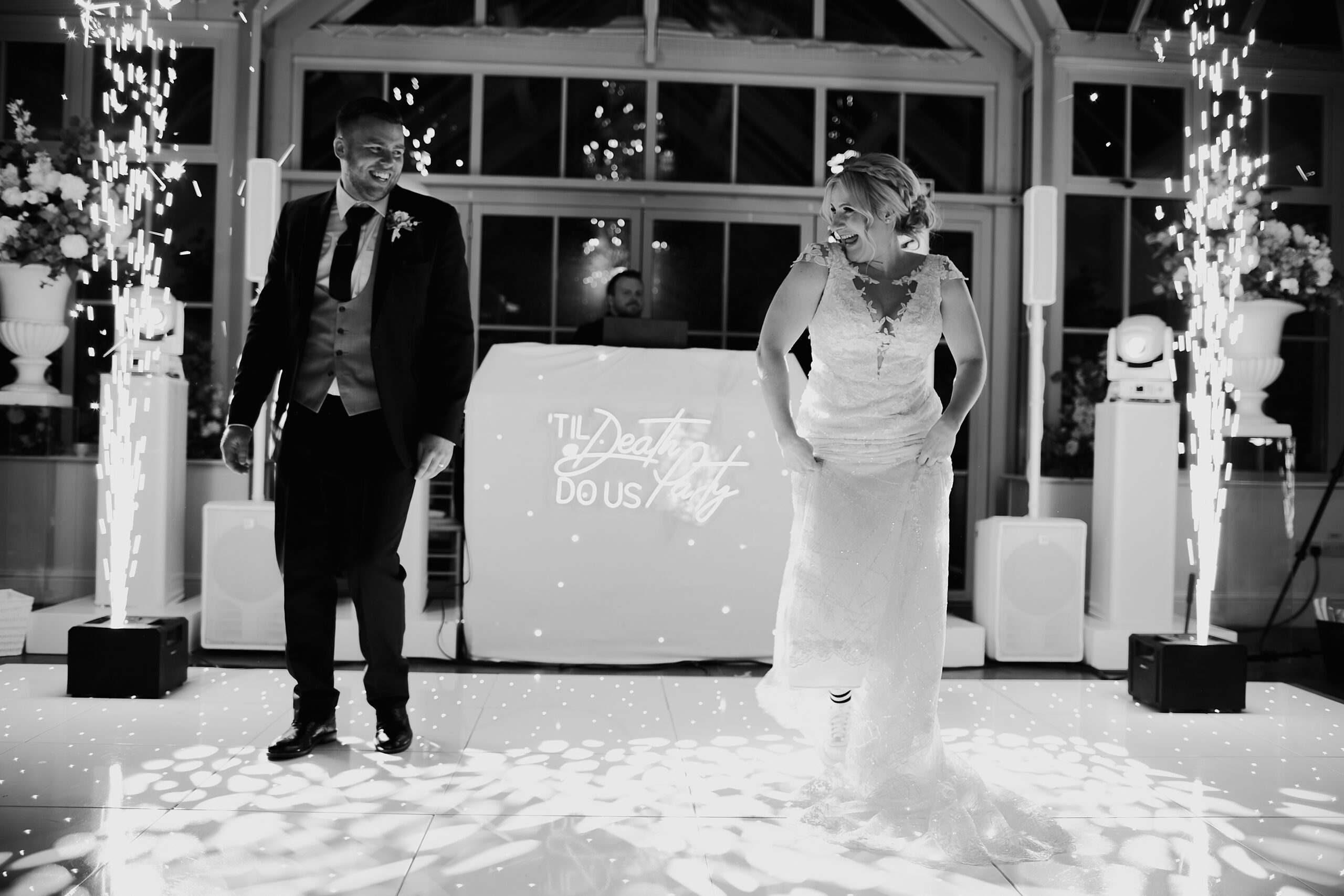 Bride and groom first dance