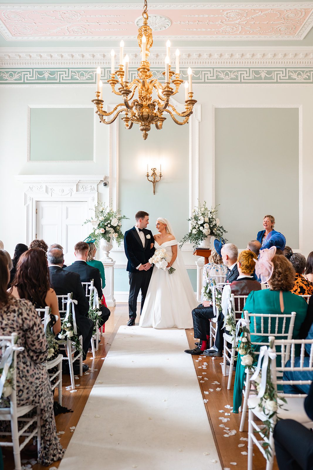 Wedding ceremony at mansion venue near London