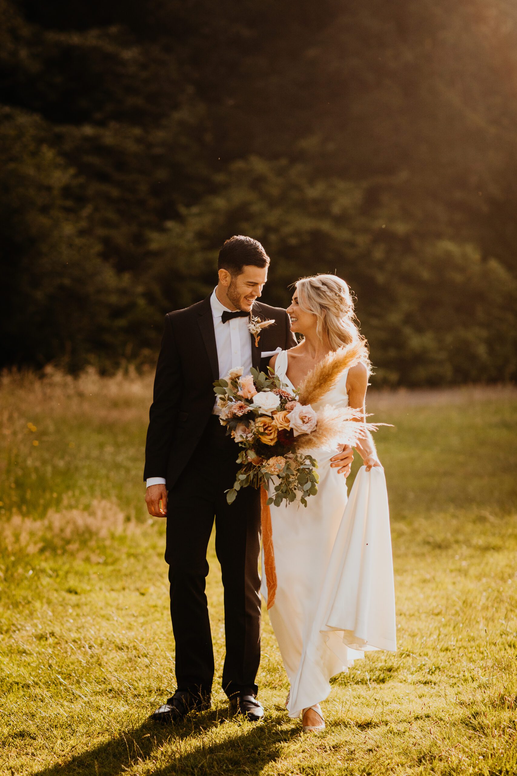 Sunset wedding photography in Surrey