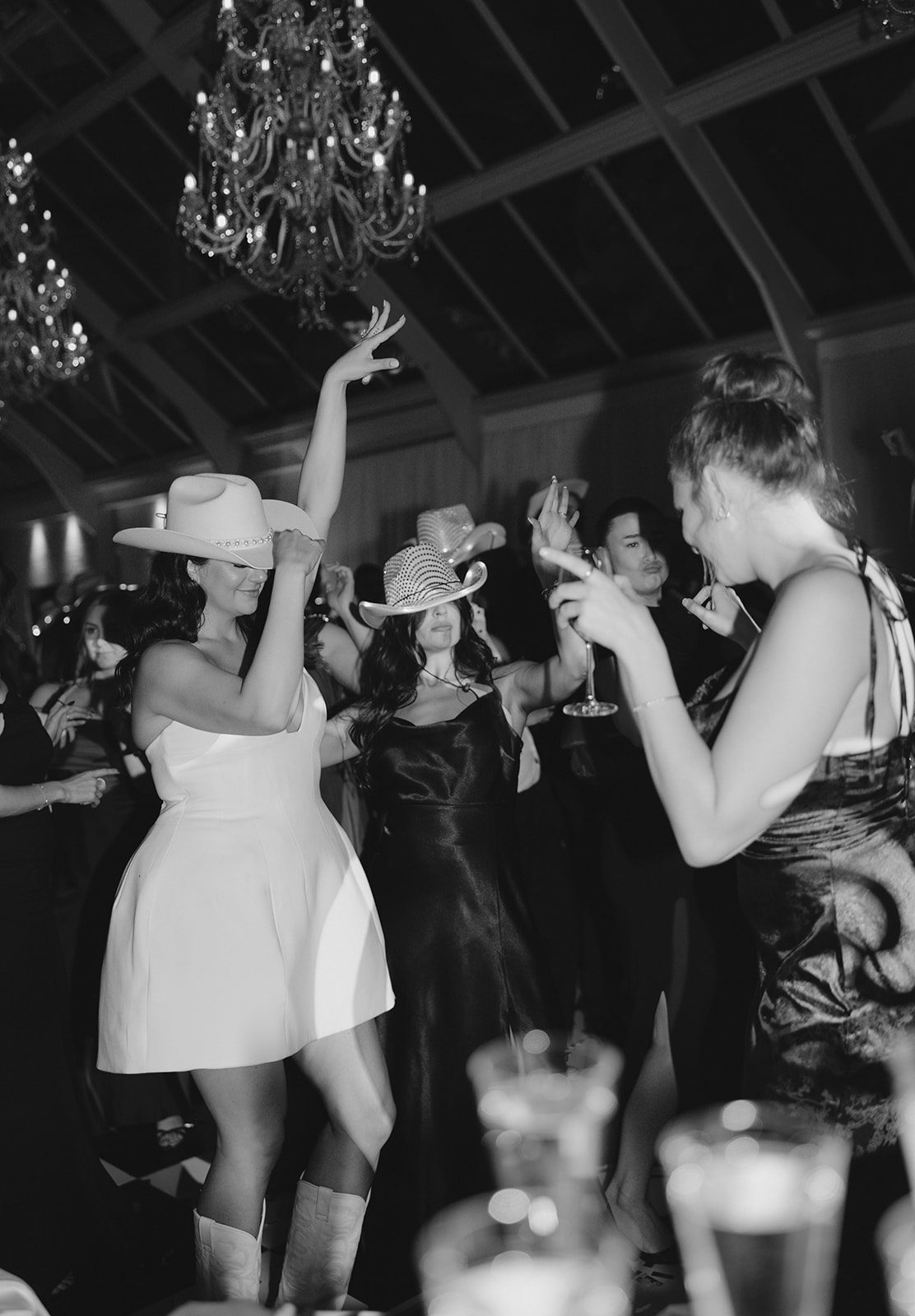 Evening wedding reception near London