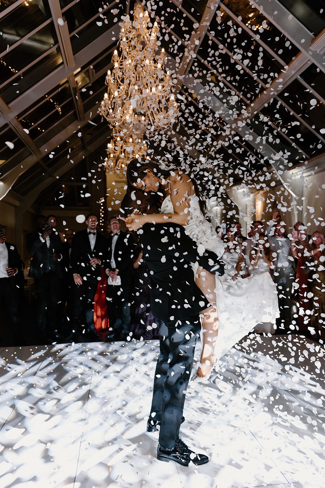First dance at wedding reception venue in Surrey