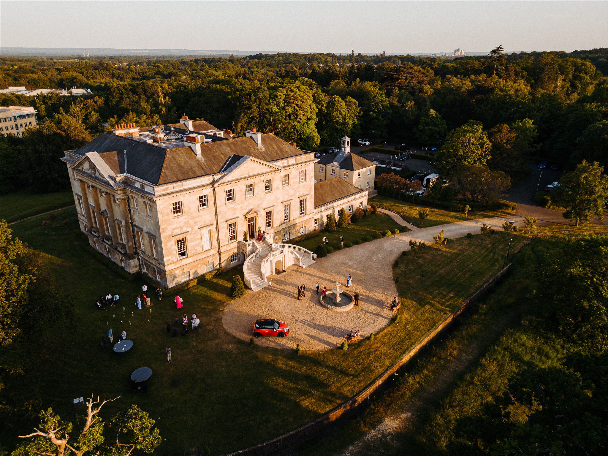 Sunset at Botleys Mansion in Chertsey