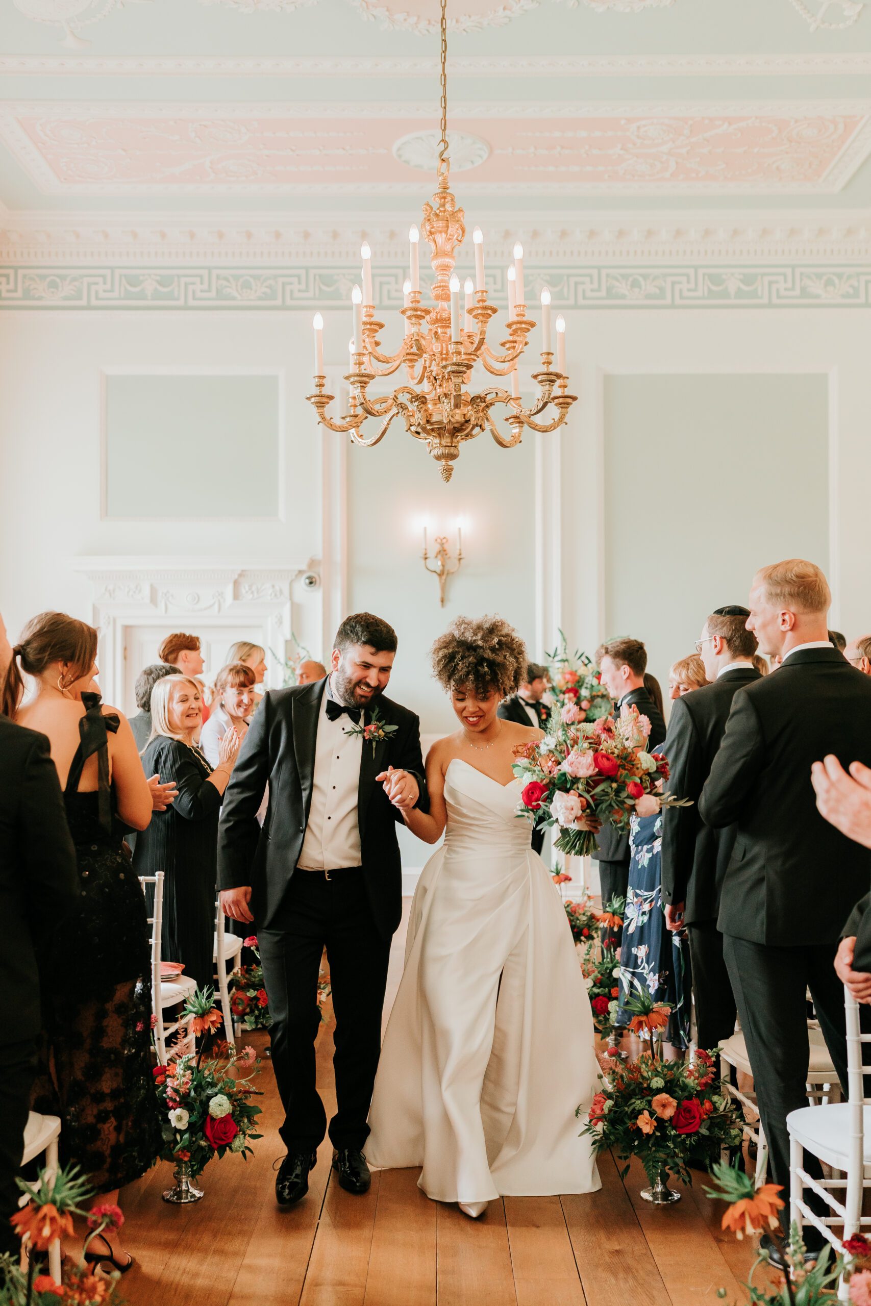 Just married couple at Botleys Mansion near Hampshire