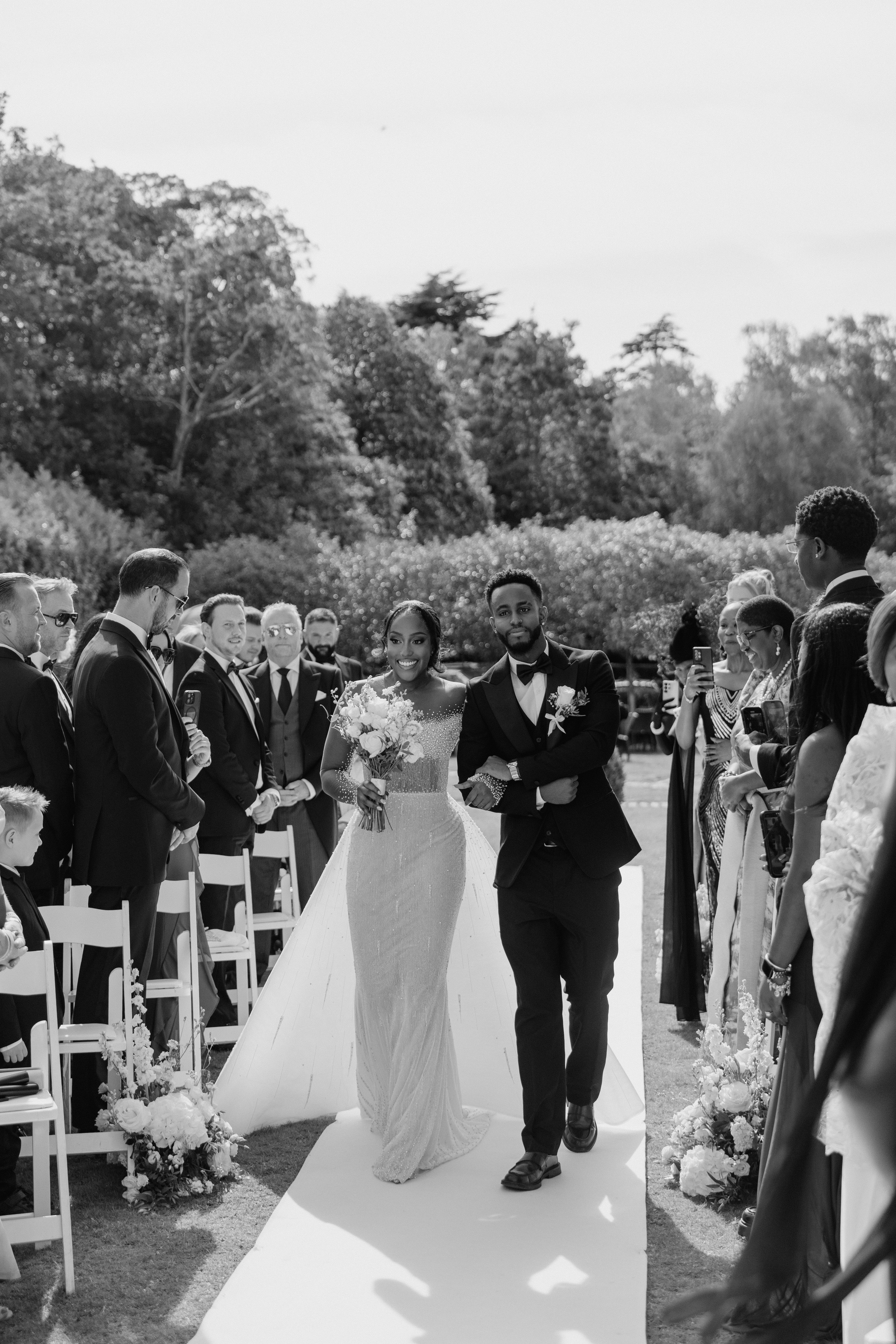 Garden wedding ceremony in Surrey