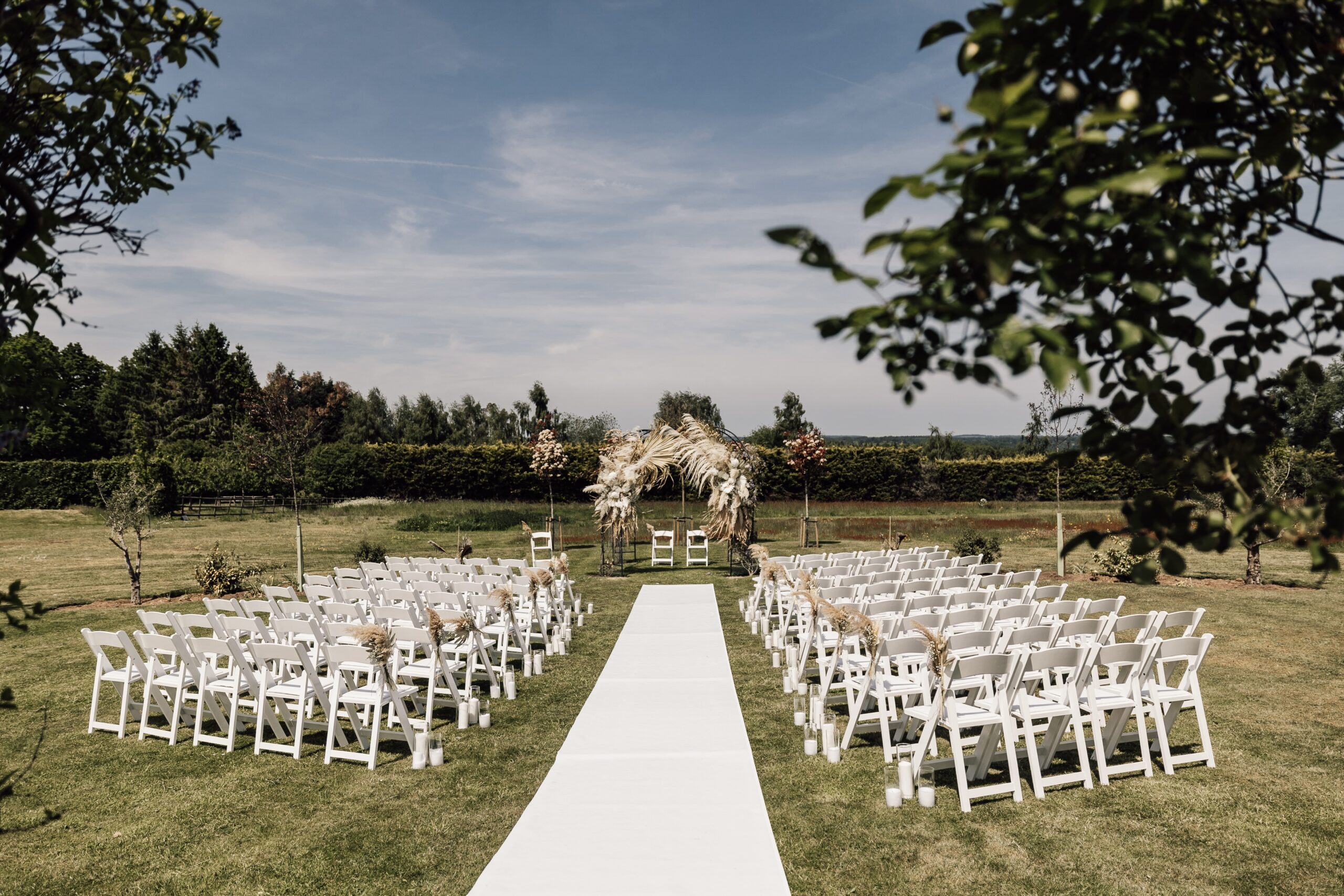 Outside garden wedding near Surrey