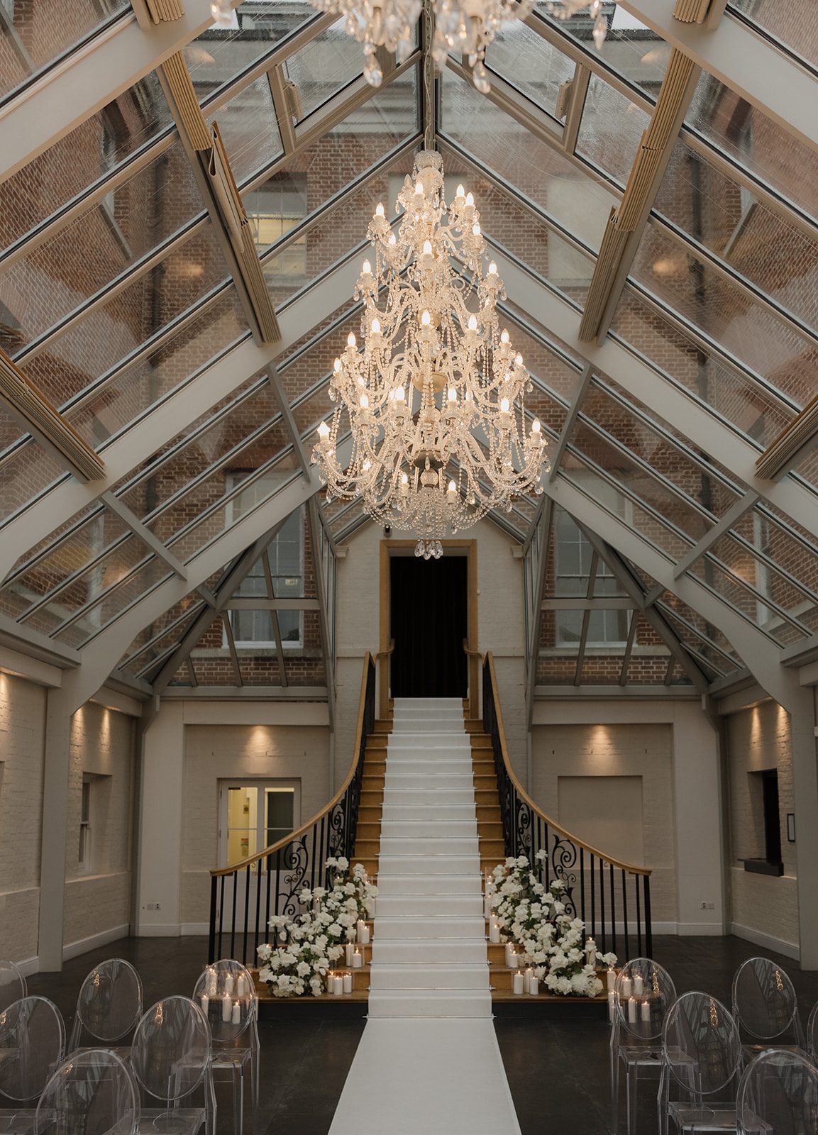Atrium ceremony at Botleys Mansion in Surrey