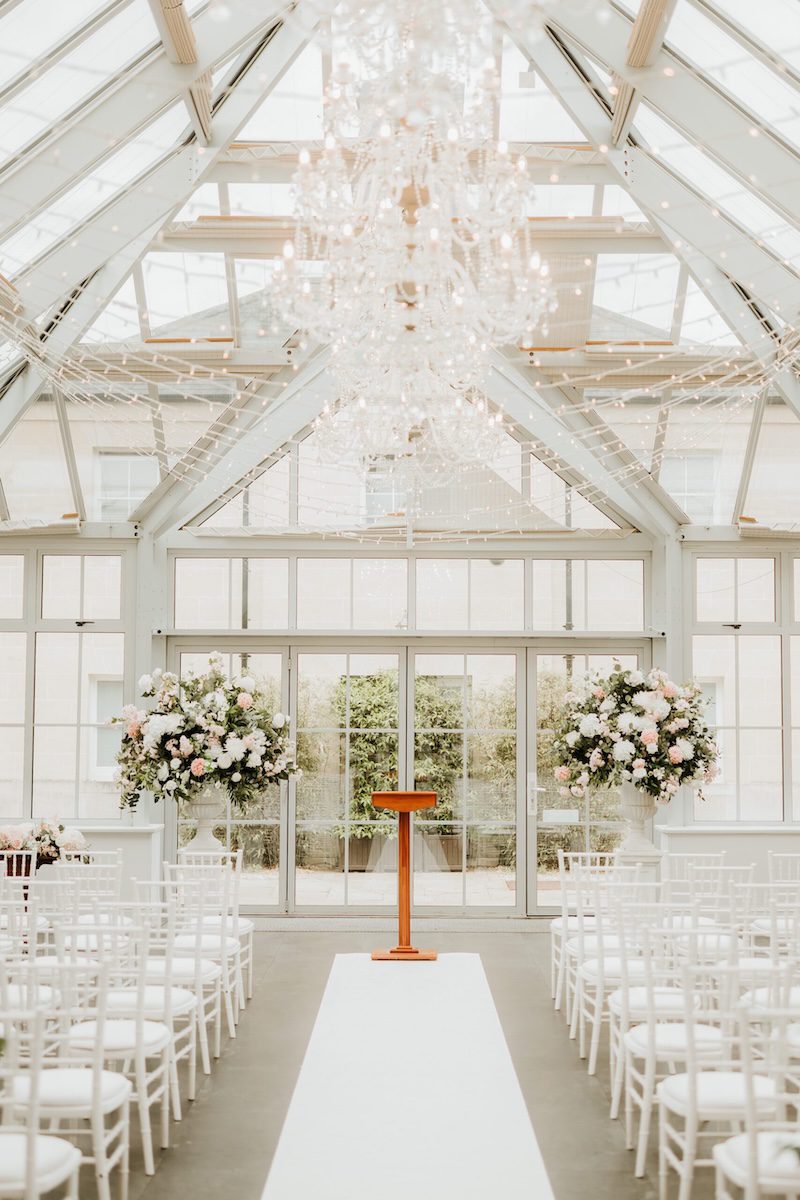 neutral wedding colour palette Botleys Mansion Surrey
