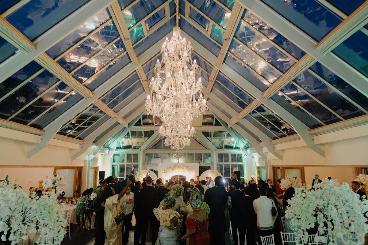 afro caribbean evening wedding celebration Botleys Mansion Surrey