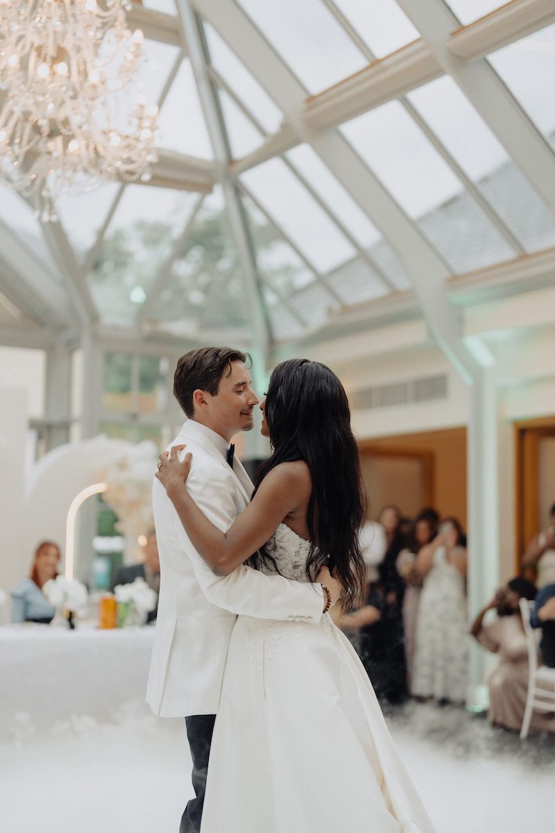 afro-caribbean wedding couple Botleys Mansion Surrey
