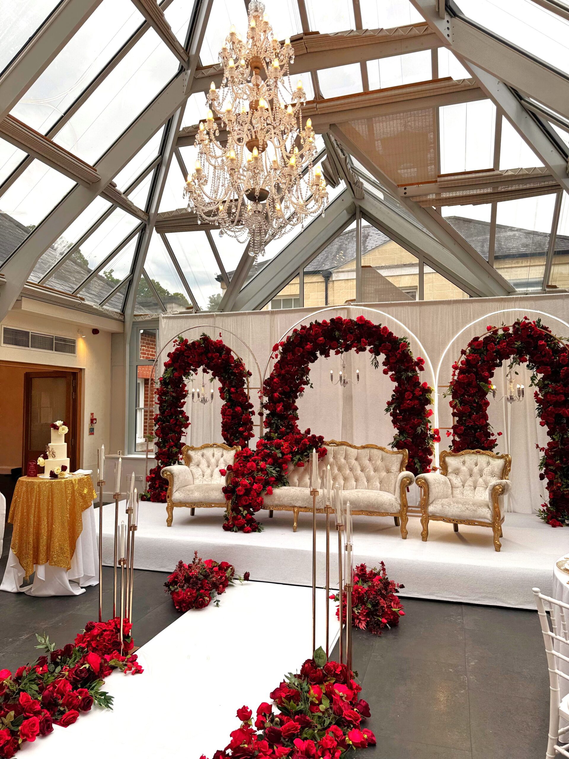 Dry Hire wedding ceremony Botleys Mansion Atrium