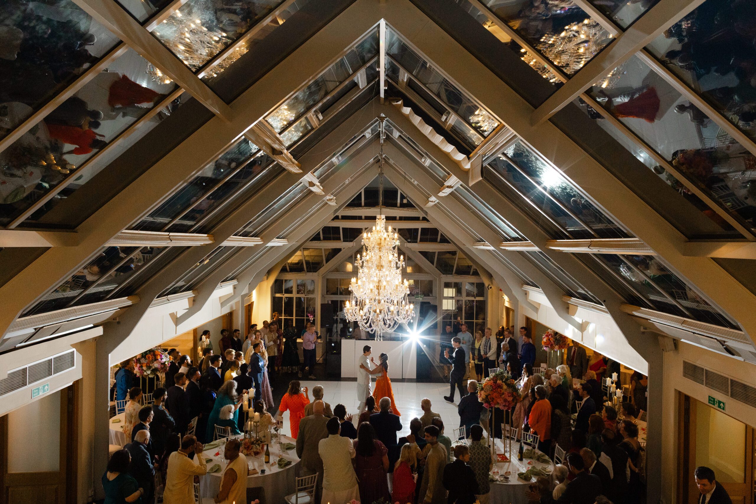 Hindu wedding Atrium evening reception