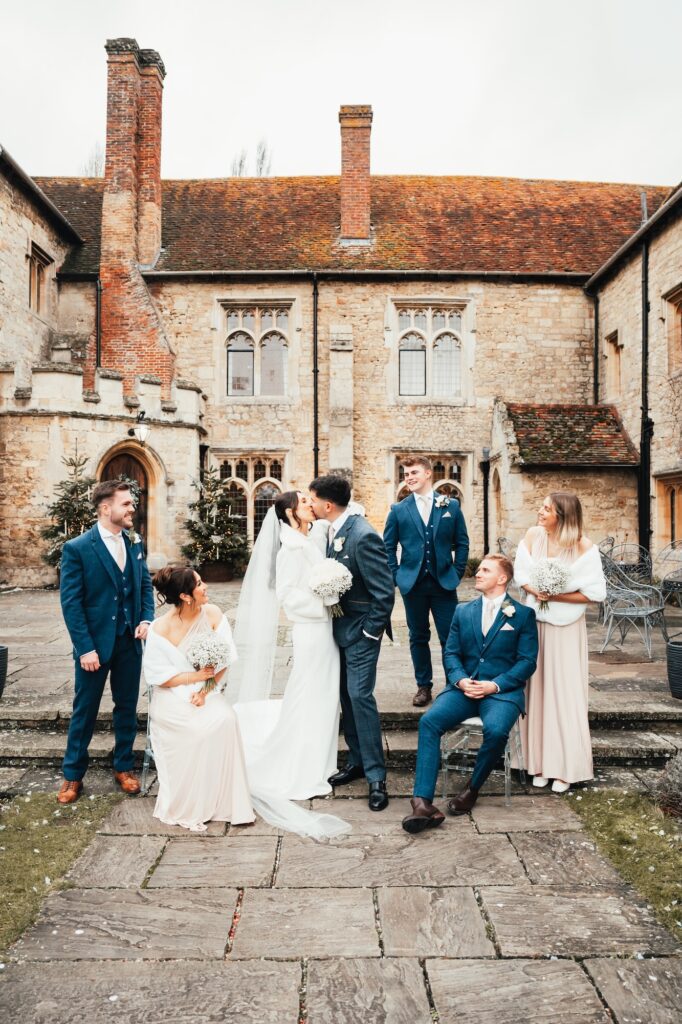 Elise & James’s Winter Wedding at Notley Abbey, Buckinghamshire